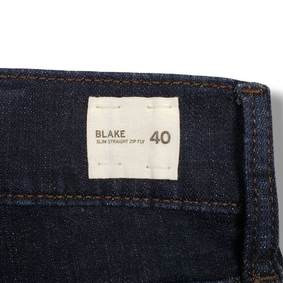 Hudson Blake Slim Straight‎ Jeans Mens 40 Zip Fly Dark Wash - Picture 7 of 10